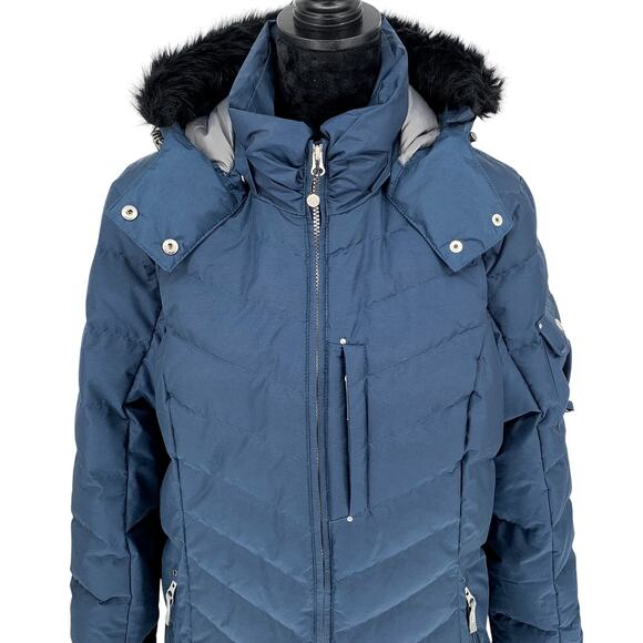 Eddie Bauer Sun Valley Down Parka Coat Women's XXL Navy Blue Puffer Hood NWOT - Picture 6 of 13